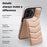 For iPhone 15 Pro Max Magnetic Case RFID Blocking Card Slot Kickstand Leather Back Phone Cover - Pink - 6