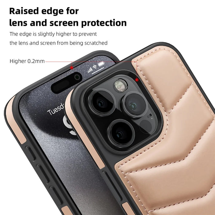 For iPhone 15 Pro Max Magnetic Case RFID Blocking Card Slot Kickstand Leather Back Phone Cover - Pink - 7