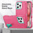 For iPhone 16 Pro Case PC+Silicone+EVA 3-in-1 Protective Phone Cover with Kickstand - Rose+Light Cyan - 6