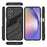 For Samsung Galaxy M35 5G Case PC+TPU Shockproof Phone Cover with Kickstand - Black - 4