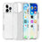 For iPhone 16 Pro Case PC Back TPU+TPE Frame Glitter Clear Sparkly Phone Cover - 2