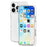 For iPhone 16 Pro Case PC Back TPU+TPE Frame Glitter Clear Sparkly Phone Cover - 4