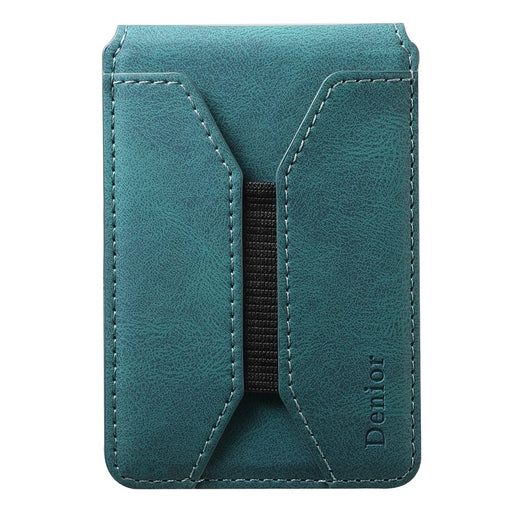 DENIOR V11 Magnetic Card Holder V-Shape Design Skin-Touch Leather Phone Card Bag - Green - 2