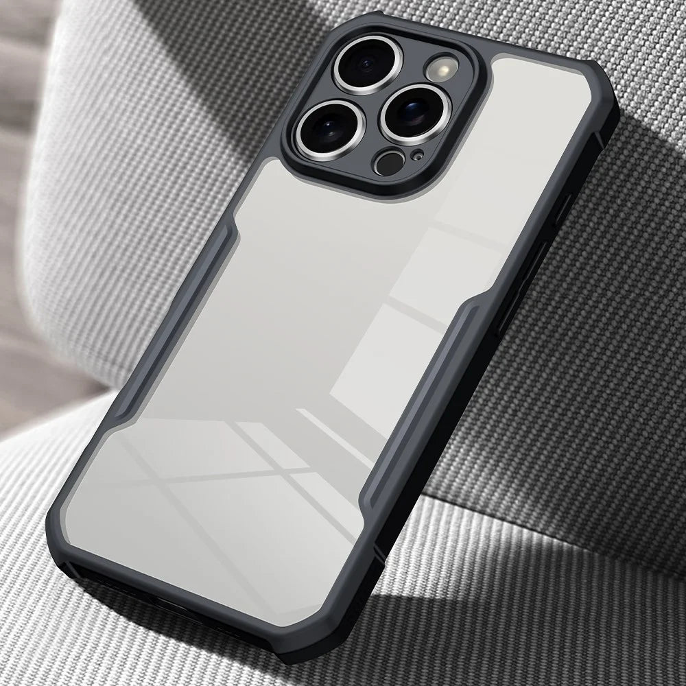 XUNDD For iPhone 16 Pro Case Hybrid TPU + Acrylic Clear Shockproof Cover - 2