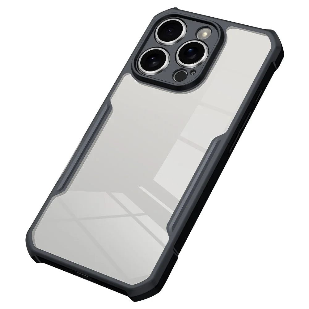 XUNDD For iPhone 16 Pro Max Case Dropproof TPU + Acrylic Clear Back Phone Cover - 1