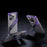 For iPhone 15 Pro Frameless Case S-Shaped Aluminium Alloy Phone Cover with Kickstand - Purple - 2