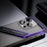 For iPhone 15 Pro Frameless Case S-Shaped Aluminium Alloy Phone Cover with Kickstand - Purple - 6