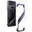 For iPhone 14 Kickstand Case S-Shaped Frameless Aluminium Alloy Phone Bumper Cover - Purple - 1