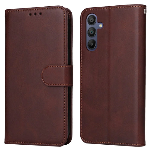 For Samsung Galaxy A18 5G / A18 4G / A17 5G / A17 4G / A26 5G / A16 5G / A16 4G Case PU Leather Phone Cover with Cash  /  Card Slots - Brown - 1