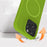For iPhone 16 Pro Magnetic Case with Microfiber Lining PC+Liquid Silicone Phone Cover - Coffee - 6