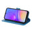 For Samsung Galaxy A06 4G Case Floral Pattern PU Leather Wallet Stand Phone Cover - Blue - 3