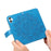 For Samsung Galaxy A06 4G Case Floral Pattern PU Leather Wallet Stand Phone Cover - Blue - 5