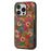 For iPhone 16 Pro Max Case with Card Holder Flowers Design Leather Phone Cover Kickstand - Spring  /  Green - 1