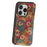 For iPhone 16 Pro Max Case with Card Holder Flowers Design Leather Phone Cover Kickstand - Spring  /  Green - 2