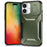 For iPhone 16 Case TPU+PC Phone Protector with Slide Lens Cover - Green - 1