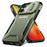 For iPhone 16 Case TPU+PC Phone Protector with Slide Lens Cover - Green - 2