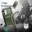 For iPhone 16 Case TPU+PC Phone Protector with Slide Lens Cover - Green - 7