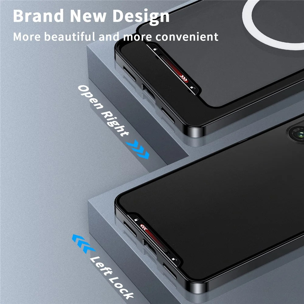 Magic Shield Magnetic Series for Sony Xperia 1 VI Case Metal+TPU Phone Cover with Lens Guard - Black - 4