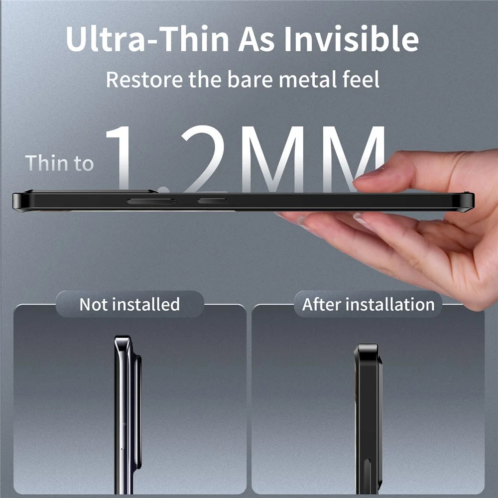 Magic Shield Magnetic Series for Sony Xperia 1 VI Case Metal+TPU Phone Cover with Lens Guard - Black - 6