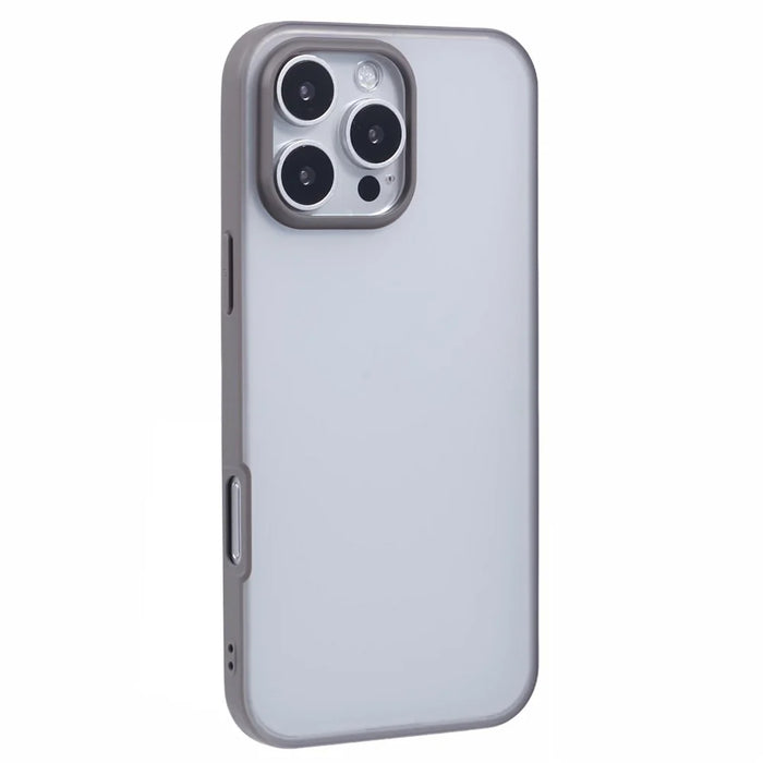 X-LEVEL For iPhone 16 Pro Case Frosted Back PC+TPU Shockproof Phone Cover - Grey - 1