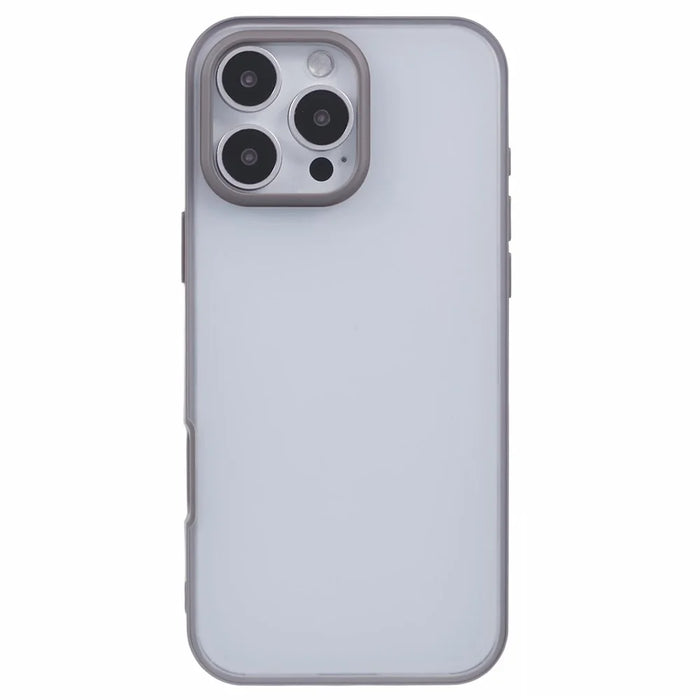 X-LEVEL For iPhone 16 Pro Case Frosted Back PC+TPU Shockproof Phone Cover - Grey - 3