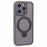 For iPhone 16 Pro Max Case Compatible with MagSafe Matte TPU+PC Phone Cover  Kickstand Ring Holder - Titanium Grey - 1