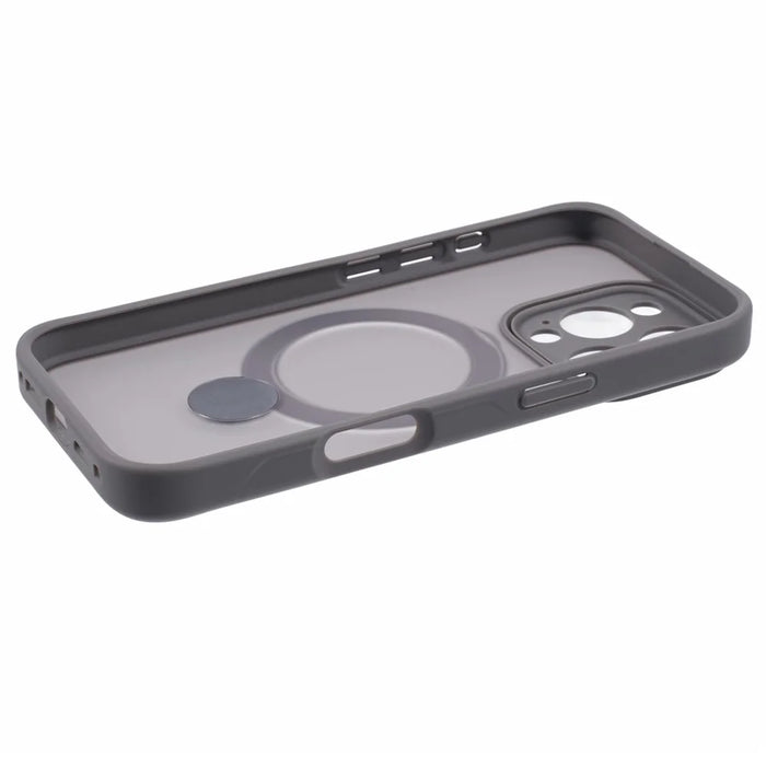 For iPhone 16 Pro Max Case Compatible with MagSafe Matte TPU+PC Phone Cover  Kickstand Ring Holder - Titanium Grey - 6