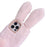 For iPhone 16 Pro Max Case Bunny Ears Furry Soft Warm TPU Phone Cover - Pink - 2