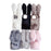 For iPhone 16 Pro Max Case Bunny Ears Furry Soft Warm TPU Phone Cover - Pink - 7