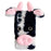 For iPhone 16 Case Fluffy Cows Ear Soft TPU Slim Phone Cover - Black - 1