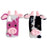 For iPhone 16 Case Fluffy Cows Ear Soft TPU Slim Phone Cover - Black - 7