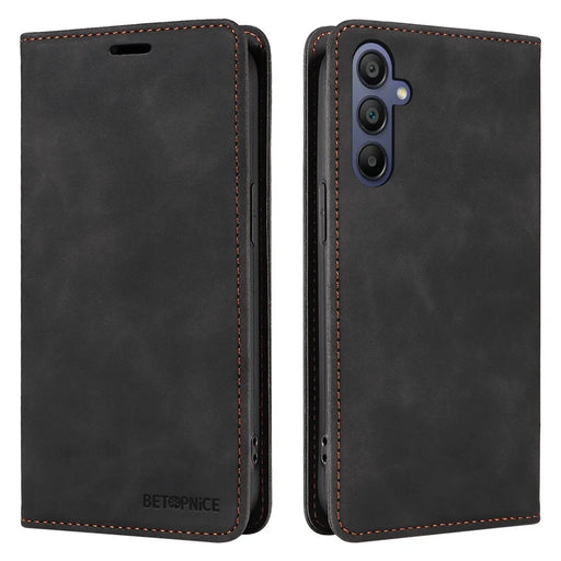 BETOPNICE 003 For Samsung Galaxy A18 5G / A18 4G / A17 5G / A17 4G / A26 5G / A16 5G / A16 4G Stand Case Anti-Scratch Leather Wallet Phone Cover - Black - 1