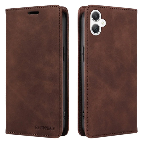 BETOPNICE 003 For Samsung Galaxy A06 4G Wallet Case Leather Phone Cover with Stand - Brown - 1