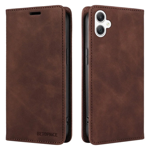BETOPNICE 003 For Samsung Galaxy A06 4G Wallet Case Leather Phone Cover with Stand - Brown - 1