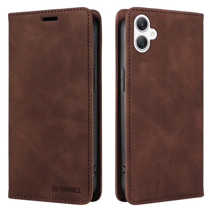 BETOPNICE 003 For Samsung Galaxy A06 4G Wallet Case Leather Phone Cover with Stand - Brown - 1