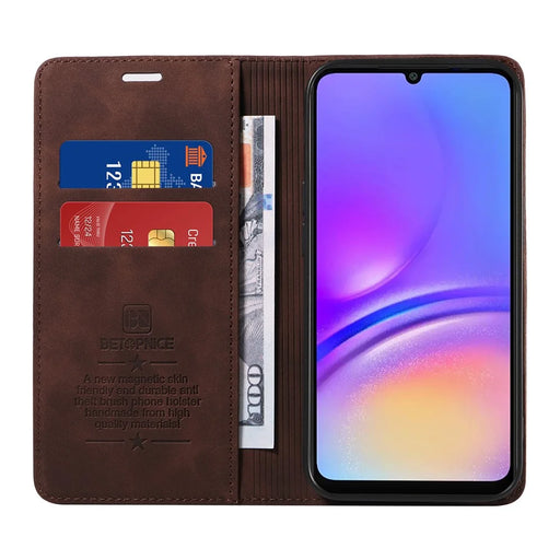 BETOPNICE 003 For Samsung Galaxy A06 4G Wallet Case Leather Phone Cover with Stand - Brown - 2