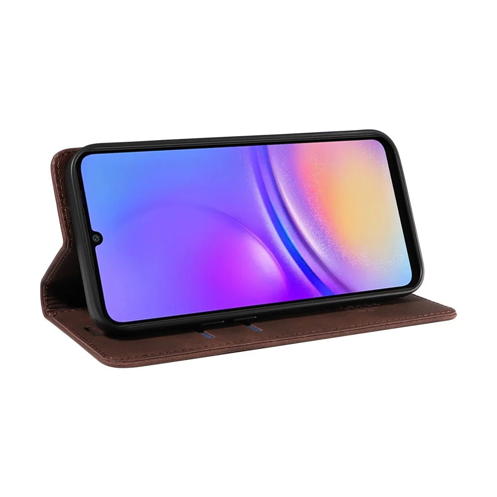 BETOPNICE 003 For Samsung Galaxy A06 4G Wallet Case Leather Phone Cover with Stand - Brown - 3