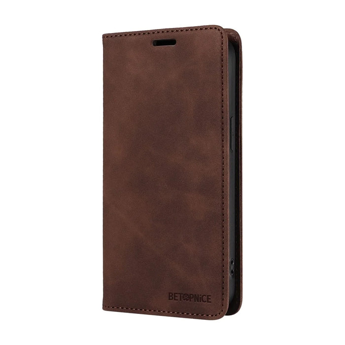 BETOPNICE 003 For Samsung Galaxy A06 4G Wallet Case Leather Phone Cover with Stand - Brown - 7