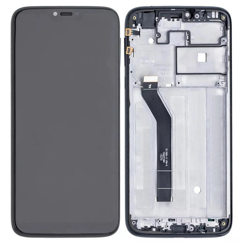 For Motorola Moto G7 Power XT1955 Grade C LCD Screen and Digitizer Assembly + Frame Replacement Part (Without Logo) - Black - 1