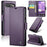 For Google Pixel 10 Pro / 10 / 9 Pro / 9 Leather Case CASEME 023 RFID Blocking 3 Card Slot Mobile Cover - Purple - 1