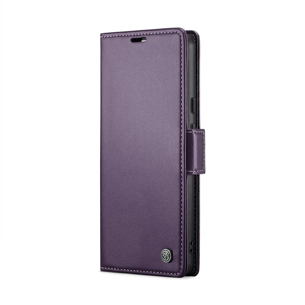 For Google Pixel 10 Pro / 10 / 9 Pro / 9 Leather Case CASEME 023 RFID Blocking 3 Card Slot Mobile Cover - Purple - 4