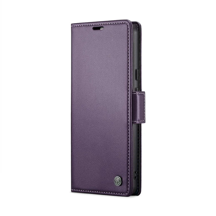 For Google Pixel 10 Pro / 10 / 9 Pro / 9 Leather Case CASEME 023 RFID Blocking 3 Card Slot Mobile Cover - Purple - 4