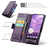For Google Pixel 10 Pro / 10 / 9 Pro / 9 Leather Case CASEME 023 RFID Blocking 3 Card Slot Mobile Cover - Purple - 6