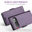 For Google Pixel 10 Pro / 10 / 9 Pro / 9 Leather Case CASEME 023 RFID Blocking 3 Card Slot Mobile Cover - Purple - 7