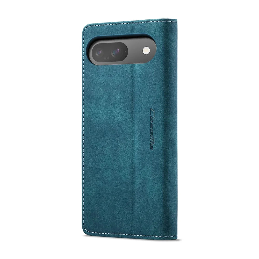 CASEME 013 Series For Google Pixel 10 Pro / 10 / 9 Pro / 9 Case Card Holder Stand Leather Phone Cover - Blue - 4