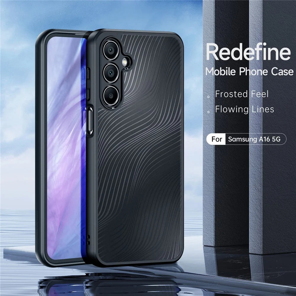 DUX DUCIS Aimo Series For Samsung Galaxy A16 5G / A16 4G Case TPU+PC Matte Phone Cover (REACH Certification) - Black - 3