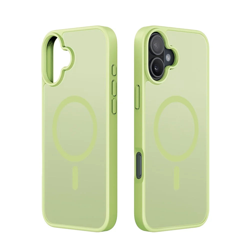 DUX DUCIS Yind Series For iPhone 16 Plus Case Compatible with MagSafe PC+TPU Matte Phone Cover - Green - 2