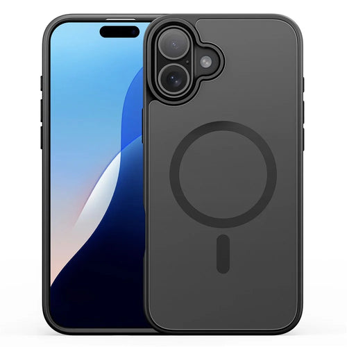 DUX DUCIS Yind Series For iPhone 16 Matte Case Compatible with MagSafe PC+TPU Phone Cover - Black - 1