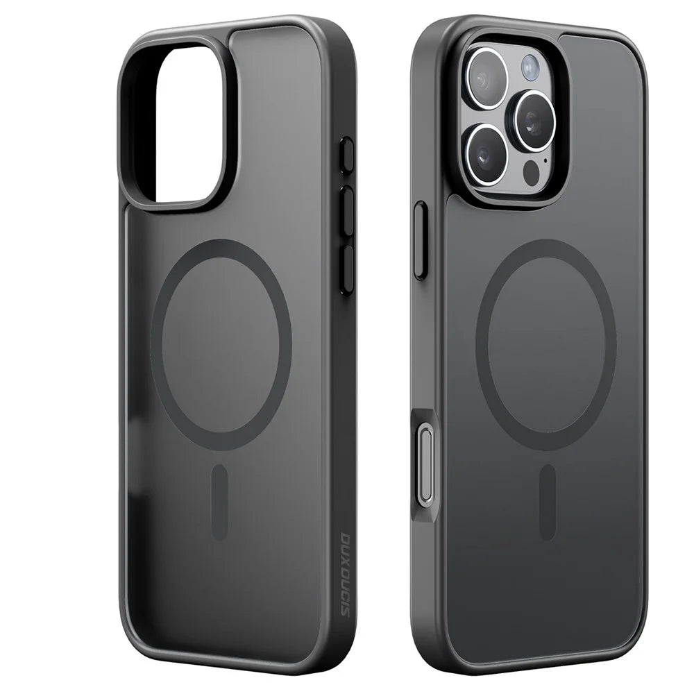 DUX DUCIS Yind Series For iPhone 16 Pro Max Magnetic Case TPU Frame Matte PC Back Phone Cover - Black - 2