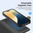 DUX DUCIS Lawa Series for iPhone 16 Plus Case Compatible with MagSafe Detachable Cowhide Leather Wallet Cover - Black - 3